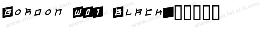Gordon W01 Black字体转换